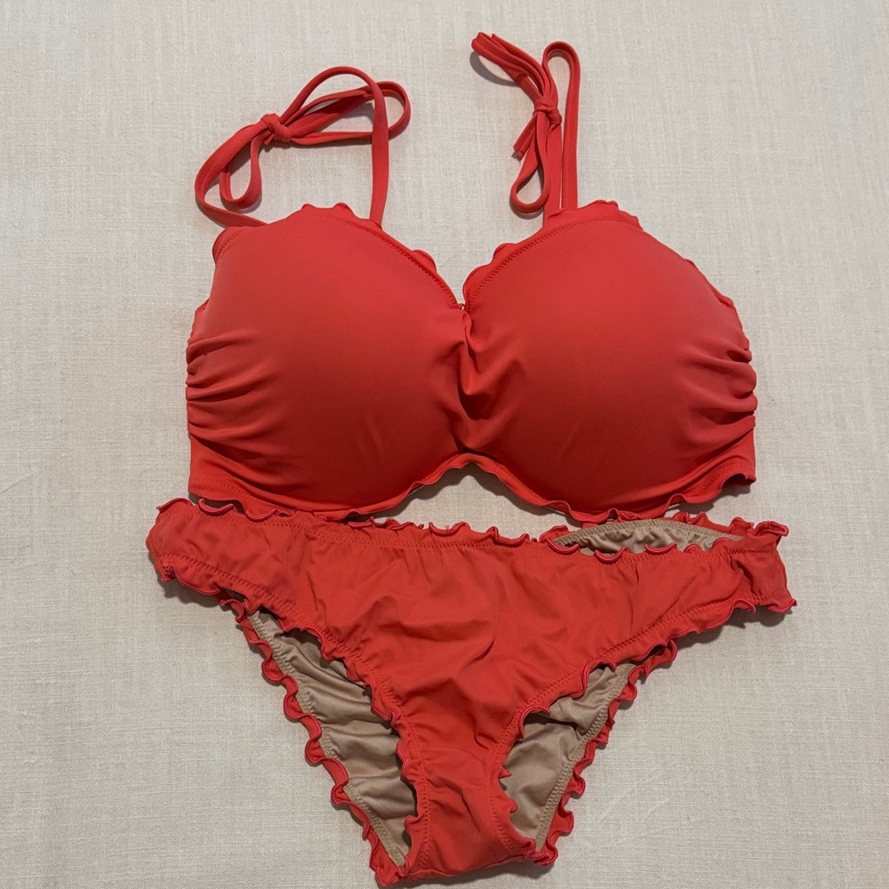 Shade & Shore Vibrant Red Bikini Set